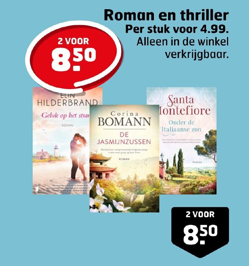 Trekpleister Roman en thriller aanbieding