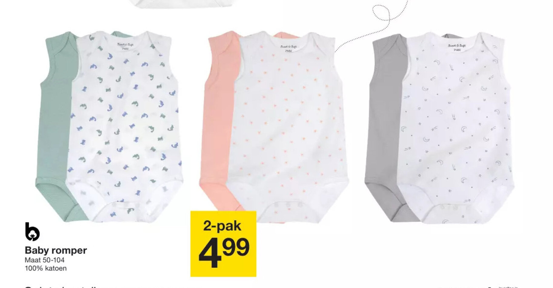 Zeeman Baby romper Maat 50-104 aanbieding