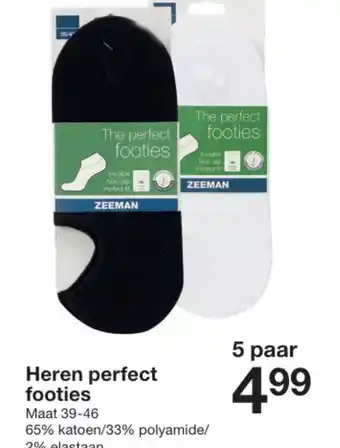 Zeeman Heren perfect footies Maat 39-46 aanbieding