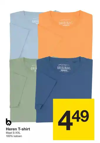 Zeeman Heren T-shirt Maat S-XXL aanbieding