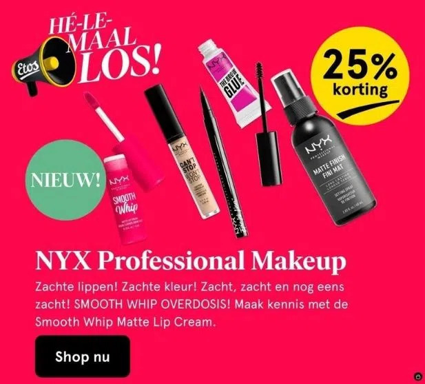 Etos Nyx professional makeup aanbieding