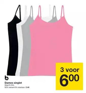 Zeeman Dames singlet Maat S-XXL aanbieding