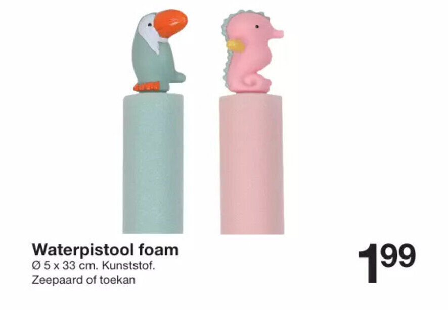 Zeeman Waterpistool foam Ø 5 x 33 cm aanbieding