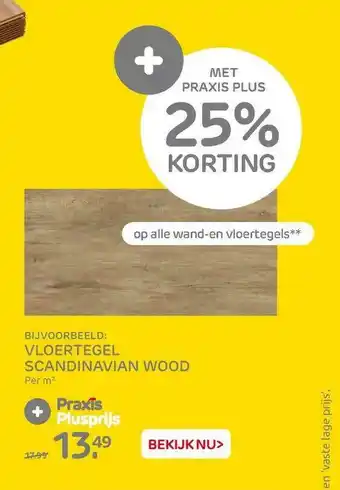 Praxis Vloertegel Scandinavian Wood 25% Korting aanbieding