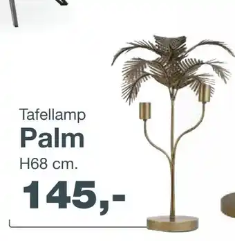 IN.HOUSE Tafellamp Palm h68cm aanbieding