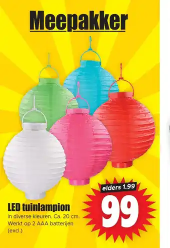 Dirk Led tuinlampion aanbieding