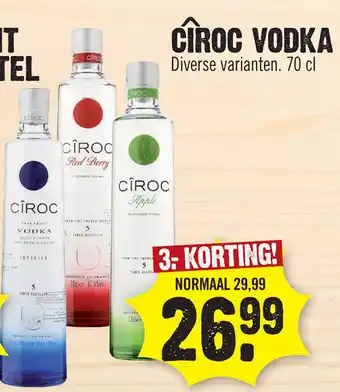 Super Dirck 3 Ciroc vodka aanbieding