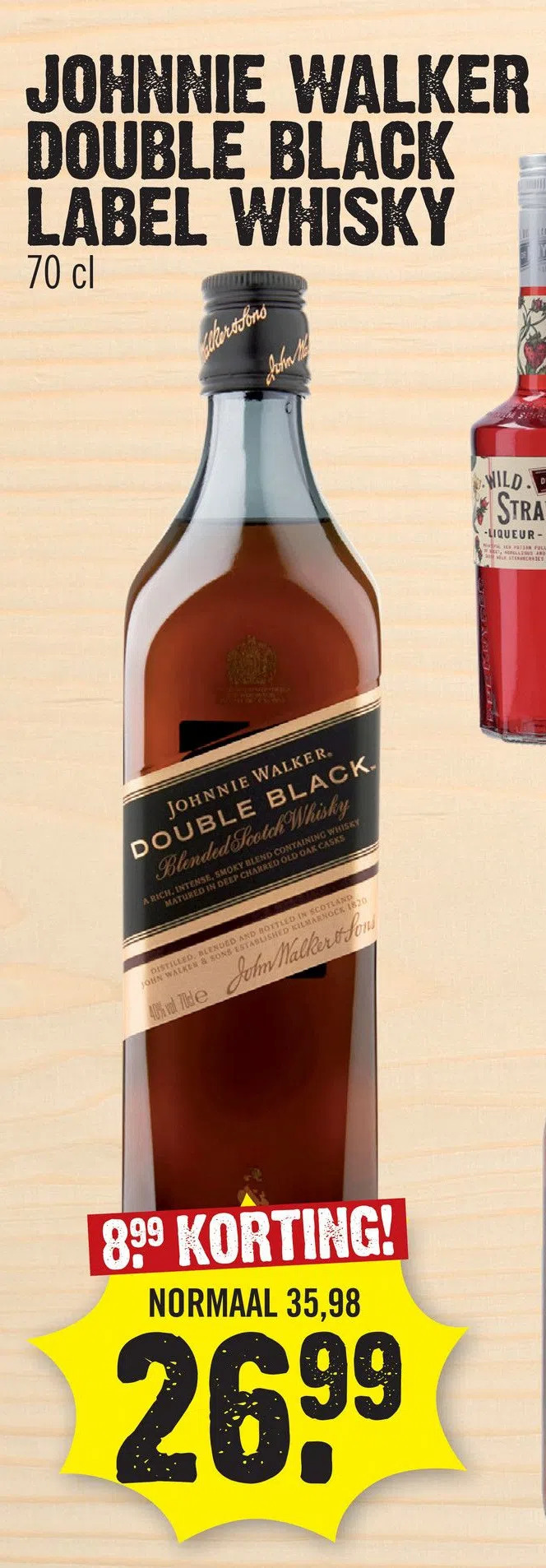 Super Dirck 3 Johnnie walker double black label whisky aanbieding