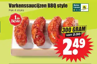 Dirk Varkenssaucijzen bbq style aanbieding