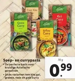 Lidl Soep- en currypasta aanbieding