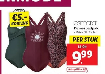 Lidl Esmara damesbadpak • maten: 36 t/m 44 aanbieding