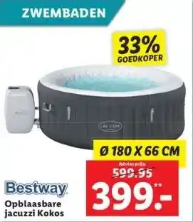 Lidl Opblaasbare jacuzzi kokos aanbieding