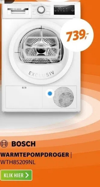 Expert Bosch warmtepompdroger wth85209nl aanbieding