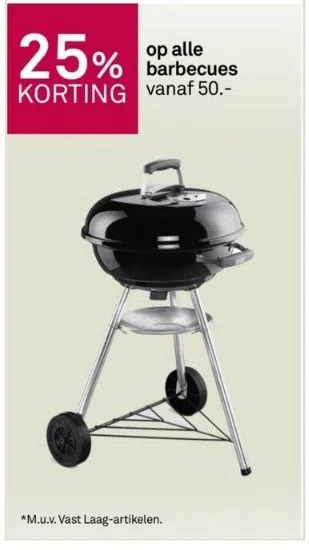 Karwei 25% korting op alle barbecues aanbieding