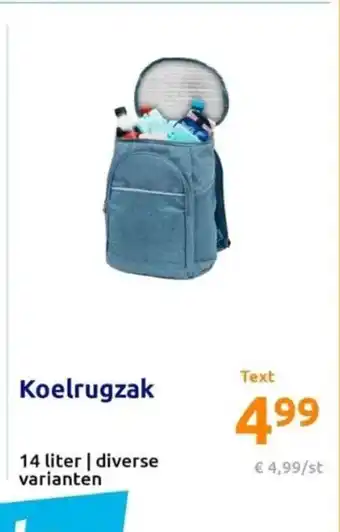 Action Koelrugzak 14 liter aanbieding