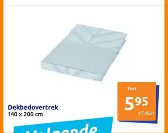 Action Dekbedovertrek 140 x 200 cm aanbieding