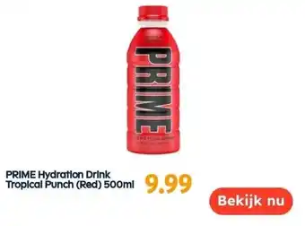 Ochama Prime hydration drink tropical punch (red) 500ml aanbieding