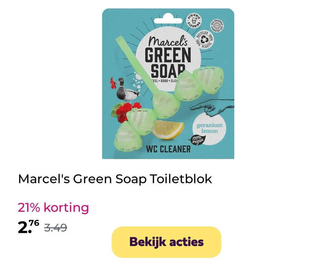 Plein.nl Marcel's green soap toiletblok aanbieding