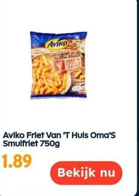 Ochama Aviko friet van 't huis oma's smulfriet 750g aanbieding
