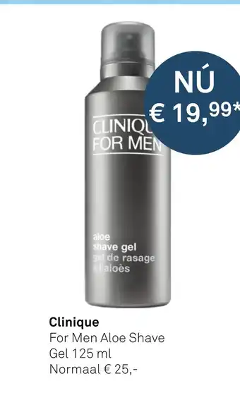 Mooi parfumerie Clinique for men aloe shave gel 125 ml aanbieding