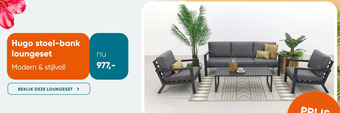 Van der Garde tuinmeubelen Hugo stoel-bank loungeset aanbieding