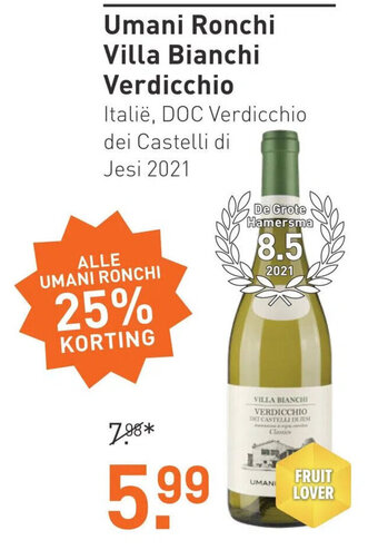 Gall & Gall Umani Ronchi Villa Bianchi Verdicchio aanbieding