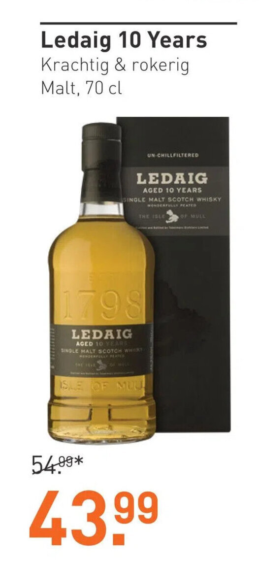 Gall & Gall Ledaig 10 Years 70 cl aanbieding