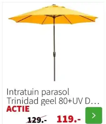 Intratuin Intratuin parasol Trinidad geel 80+UV D.. aanbieding