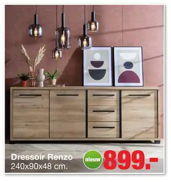 Budget Home Store Dressoir Renzo 240x90x48 cm. aanbieding