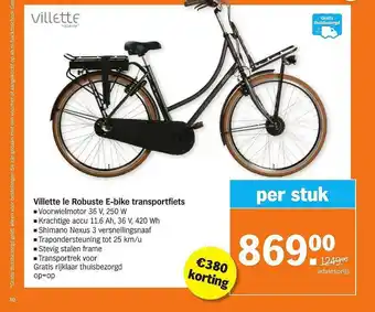 Albert Heijn Villette Le Robuste E-Bike Transportfiets €380 Korting aanbieding