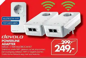 Vobis Devolo Powerline Adapter Magic 2 Wifi Multiroom Kit aanbieding