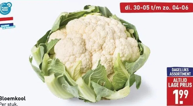 ALDI Bloemkool per stuk. aanbieding