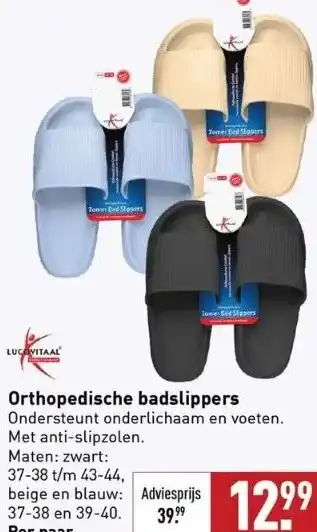 ALDI Orthopedische badslippers aanbieding