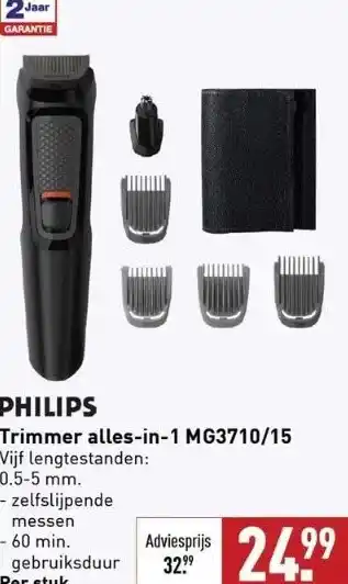 ALDI Trimmer alles-in-1 mg3710/15 aanbieding