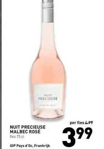 De Kweker Nuit Precieuse Malbec Rosé aanbieding