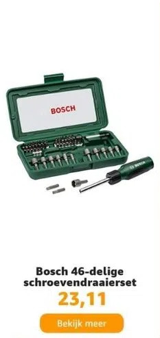 Amazon Bosch 46-delige schroevendraaierset aanbieding