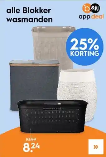 Blokker alle Blokker wasmanden aanbieding