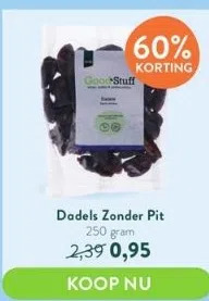 Holland & Barrett Dadels zonder pit aanbieding
