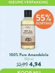 Holland & Barrett 100% pure amandelolie aanbieding