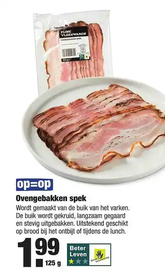 ALDI Ovengebakken Spek 125g aanbieding