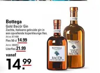 Sligro Bottega Gold Bacûr Gin aanbieding