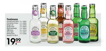 Sligro Fentimans Oriental Yuzu Tonic, Connoiseurs Tonic, Ginger Ale, Ginger Beer, Rose Lemonade, 1905 Tonic, Tonic Light Of Herbal T aanbieding