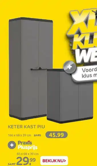 Praxis Keter Kast Piu 166 X 68 X 39 Cm aanbieding