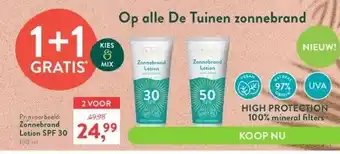 Holland & Barrett Prijsvoorbeeld: zonnebrand lotion spf 30 aanbieding