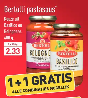 ALDI Bertolli pastasaus 400g aanbieding