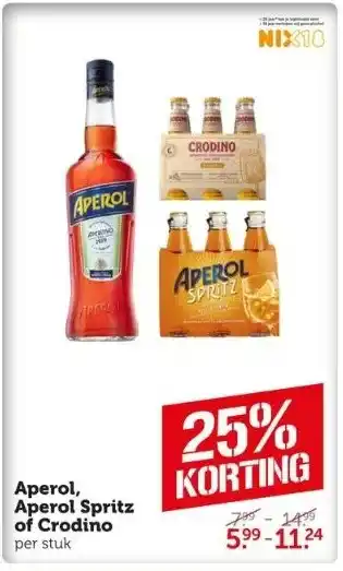 Coop Aperol, aperol spritz of crodino per stuk aanbieding