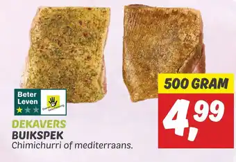 Dekamarkt Buikspek chimichurri of mediterraans aanbieding