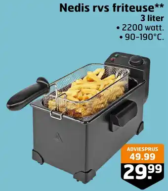 Trekpleister Nedis rvs friteuse** aanbieding