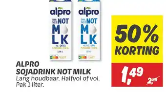 Dekamarkt Alpro sojadrink not milk aanbieding