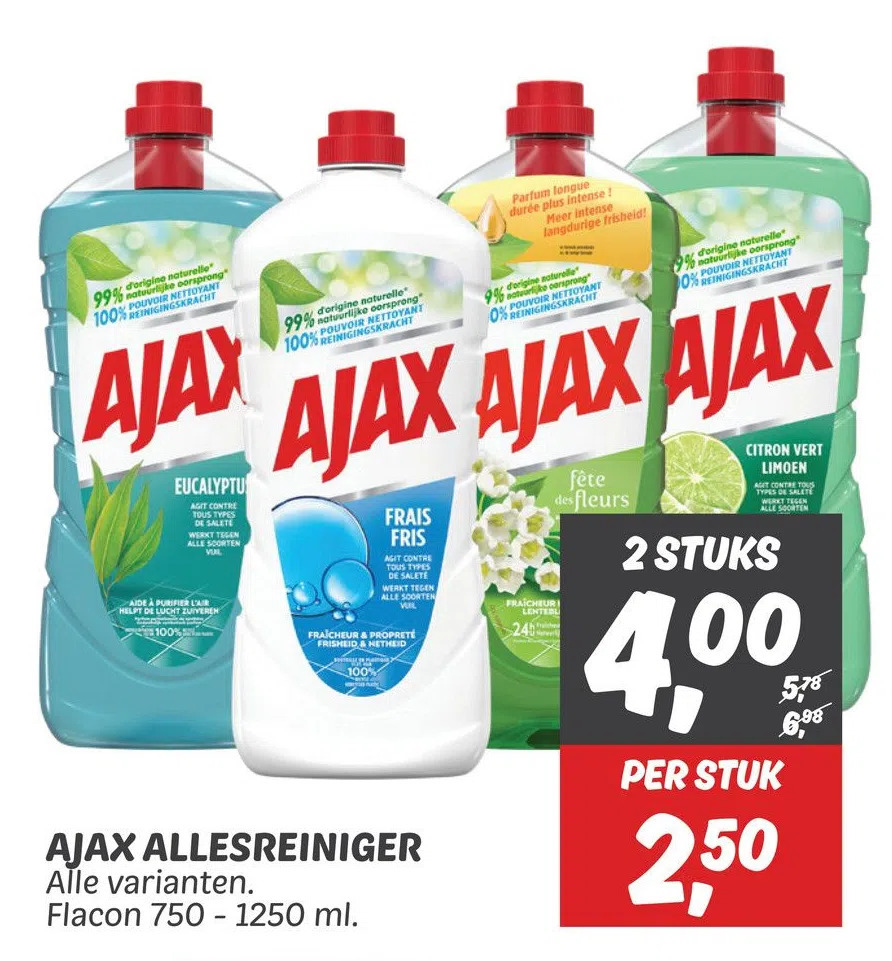 Dekamarkt Ajax allesreiniger aanbieding
